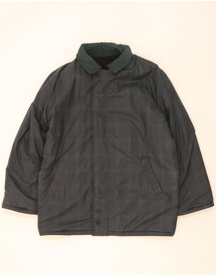 North Pole Wende-Windbreaker-Mantel für Herren, UK 40, große marineblaue Wolle