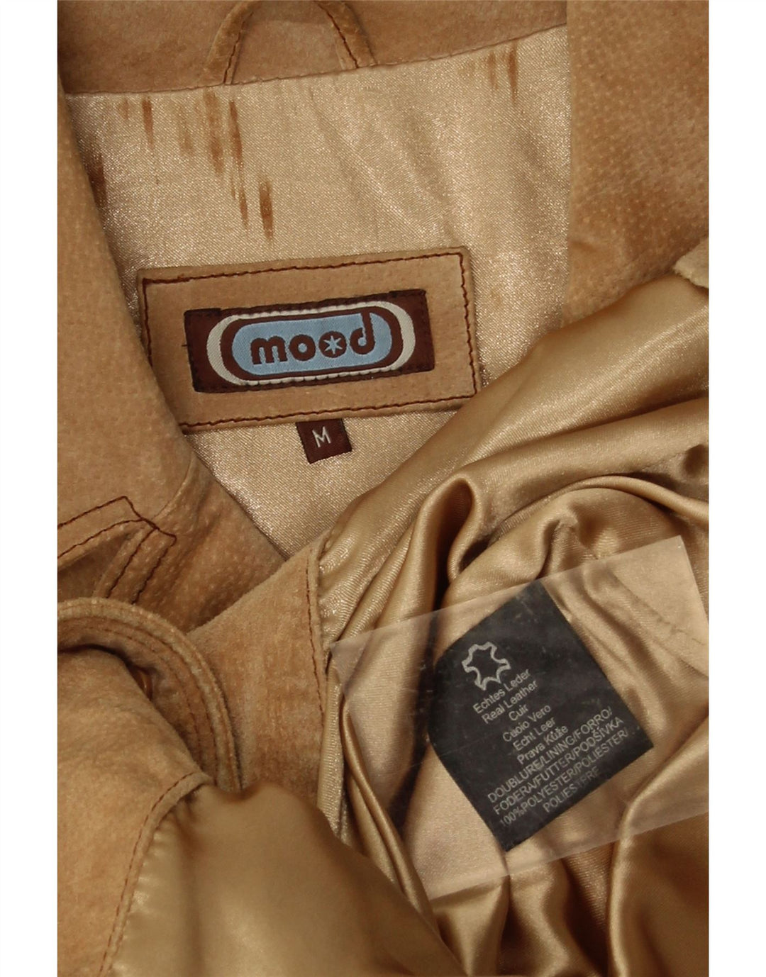 Vintage Damen Wildlederjacke UK 38 Medium Beige Leder