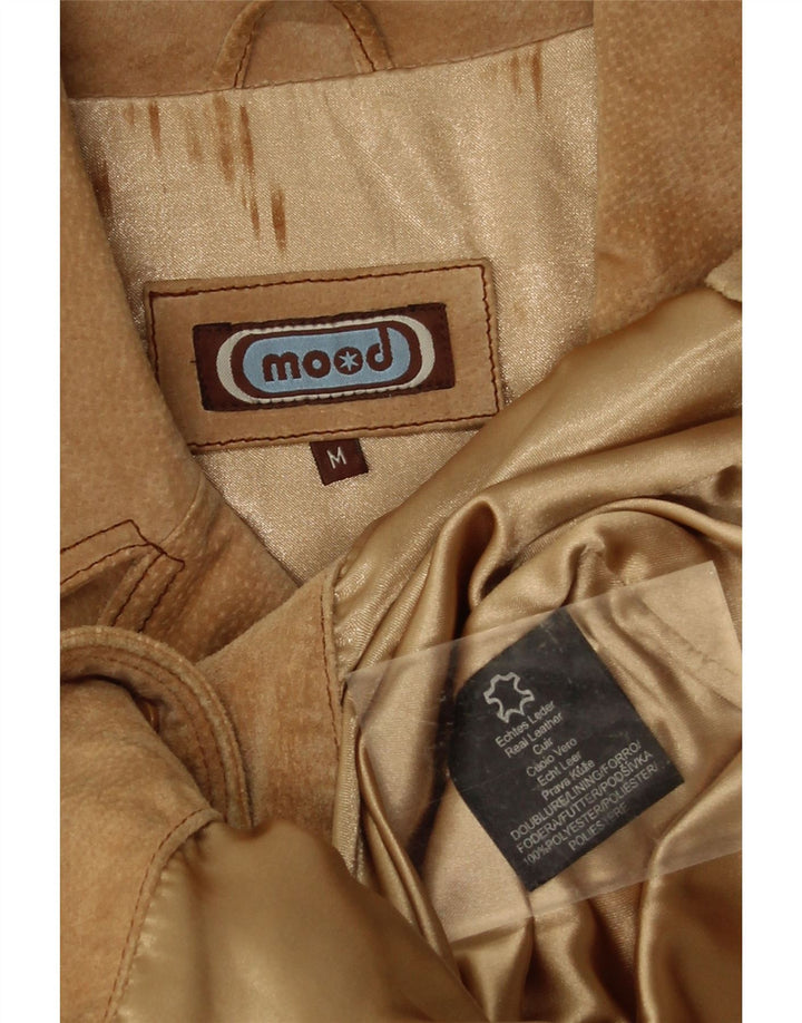Vintage Damen Wildlederjacke UK 38 Medium Beige Leder