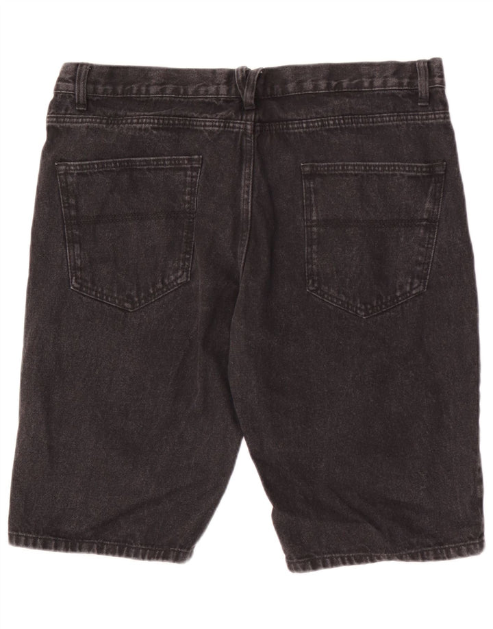 Pierre Cardin Herren Jeansshorts W36 Große schwarze Baumwolle