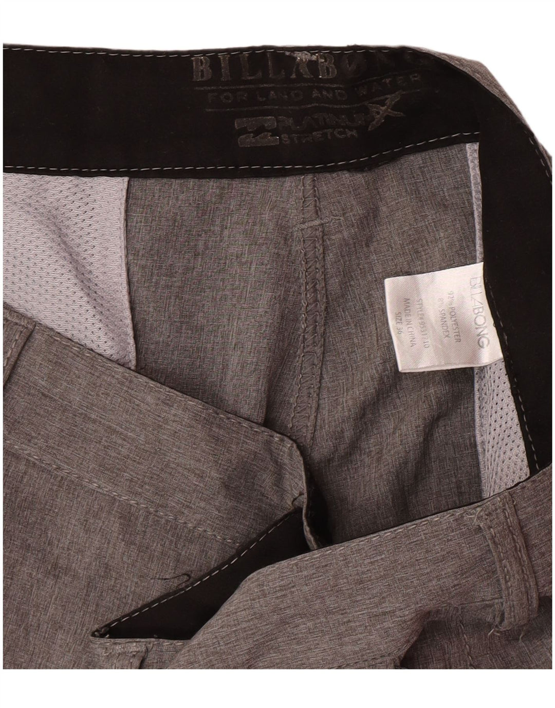 Billabong Herren Chinoshorts W36 Large Grau Polyester