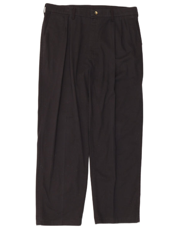 Wrangler Mens Timber Creek Pegged Chino Hose W36 L29 Schwarz Baumwolle