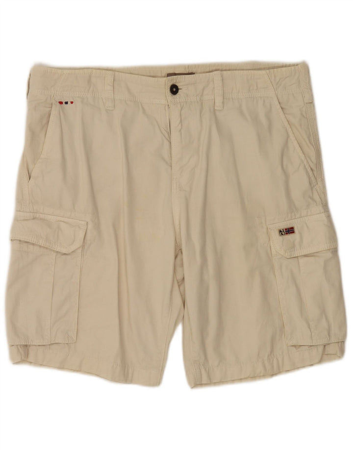 Napapijri Herren Cargoshorts W33 Mittelbeige Baumwolle
