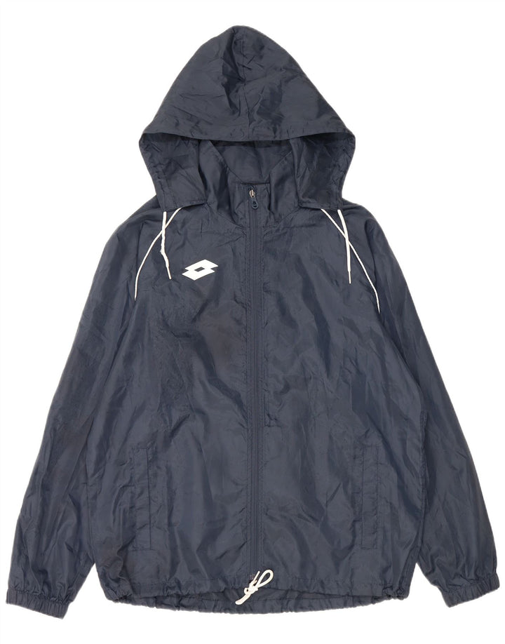 Lotto Herren-Regenjacke mit Kapuze, UK 40, Größe L, Marineblau, Polyester
