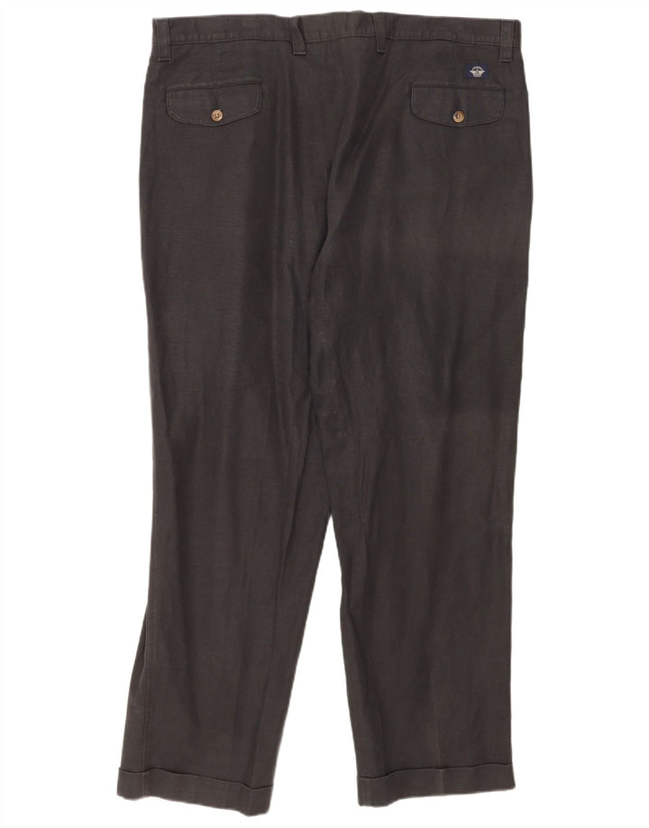 Dockers Herren Pegged Chino Hose W40 L30 Schwarzes Leinen