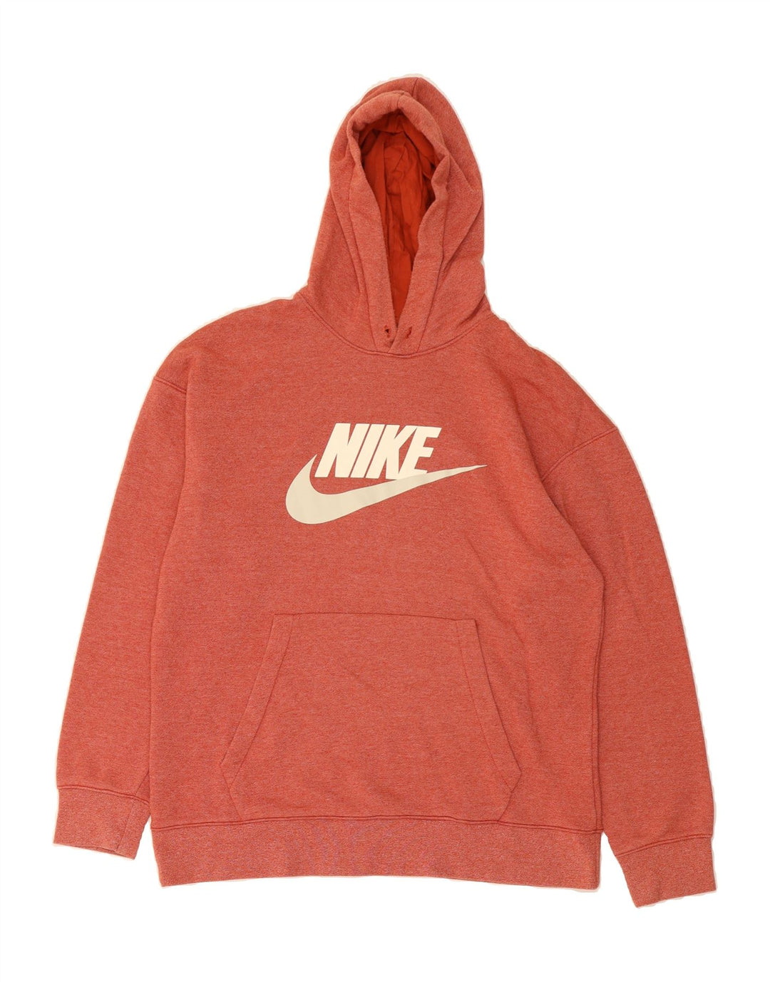 NIKE Mens Graphic Hoodie Jumper Large Orange Cotton Vintage Nike and Second-Hand Nike from Messina Hembry 