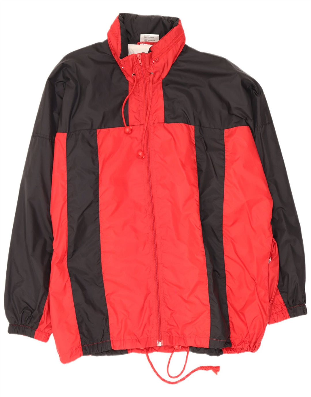 Vintage Mens Hooded Rain Jacket UK 40 Large Red Colourblock Polyamide