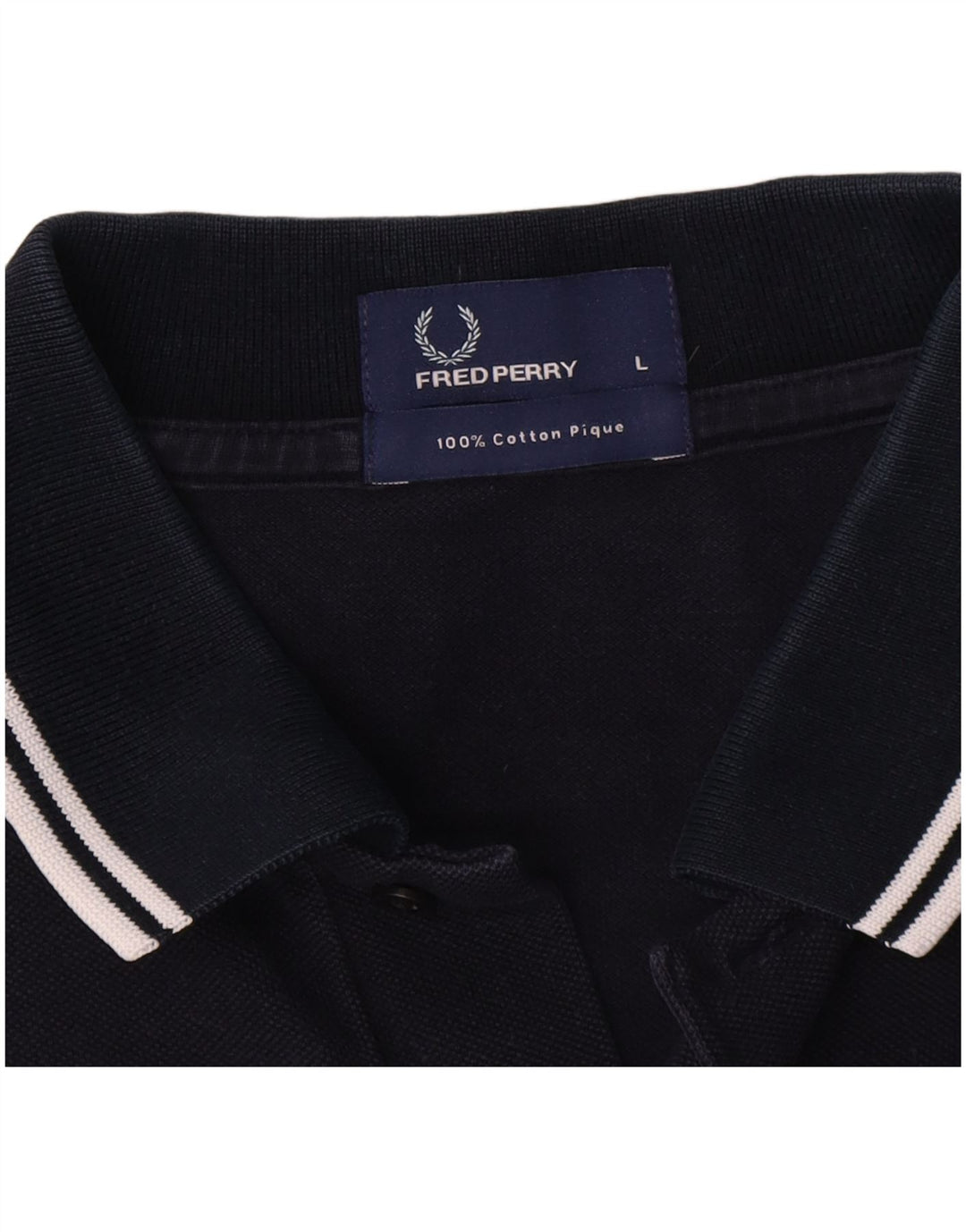 Fred Perry Herren-Poloshirt, große marineblaue Baumwolle