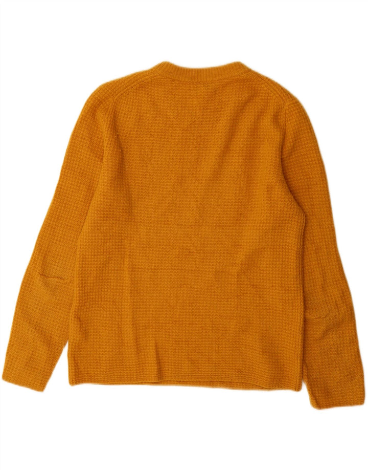 Jigsaw Herren-Pullover mit Rundhalsausschnitt, kleine orangefarbene Wolle