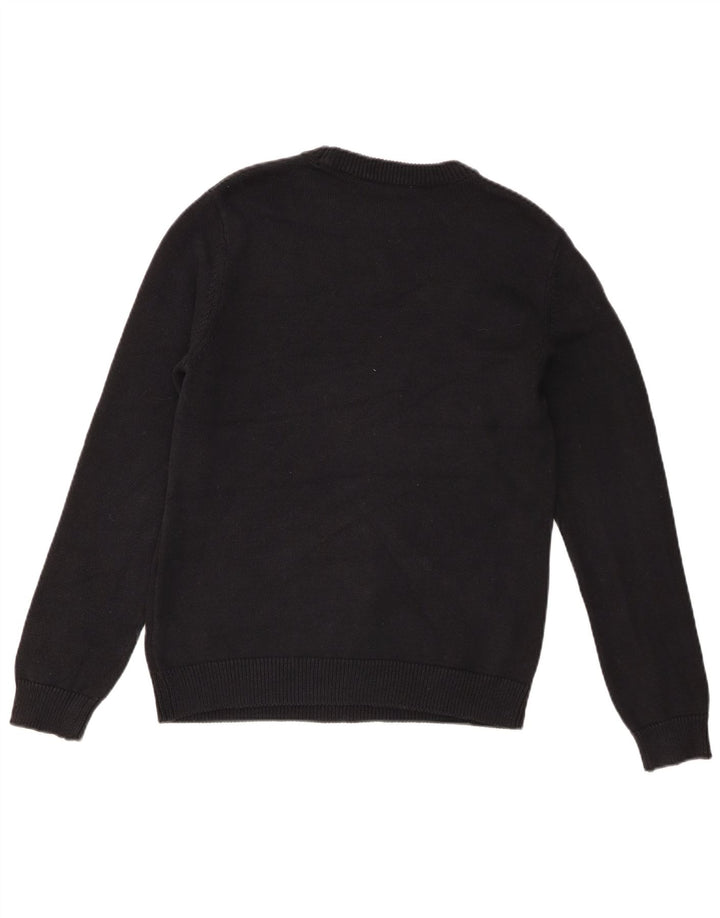 Marks & Spencer Jungen-Pullover mit grafischem Rundhalsausschnitt, 13–14 Jahre, Schwarz
