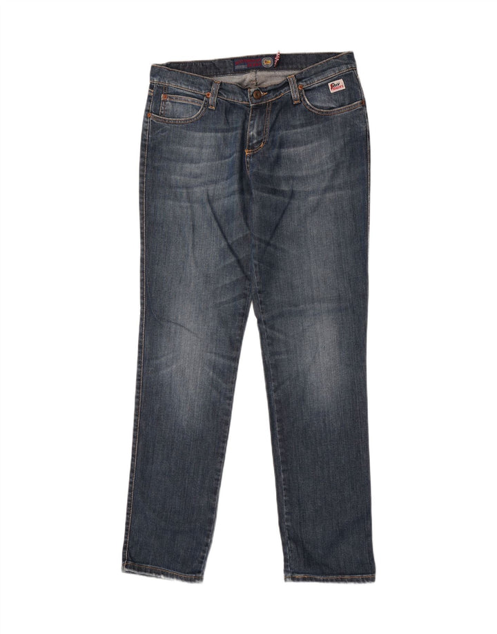 Roy Rogers Damen Slim Jeans W34 L32 Blaue Baumwolle