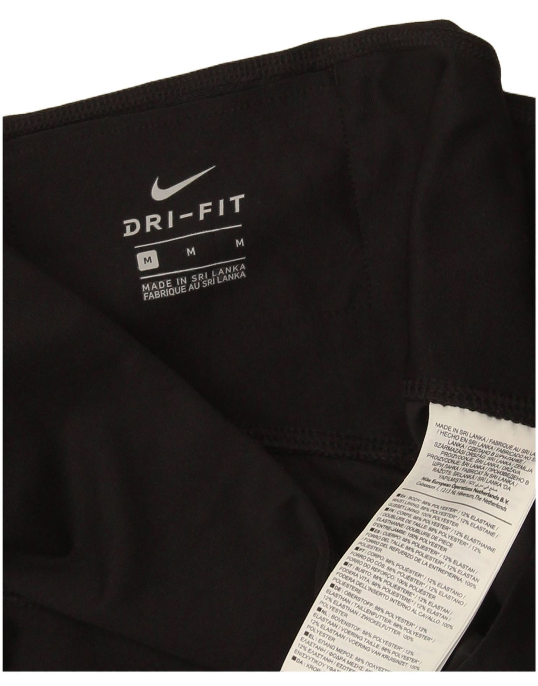 Nike Damen Dri Fit Capri-Leggings UK 14 Mittelschwarzes Polyester