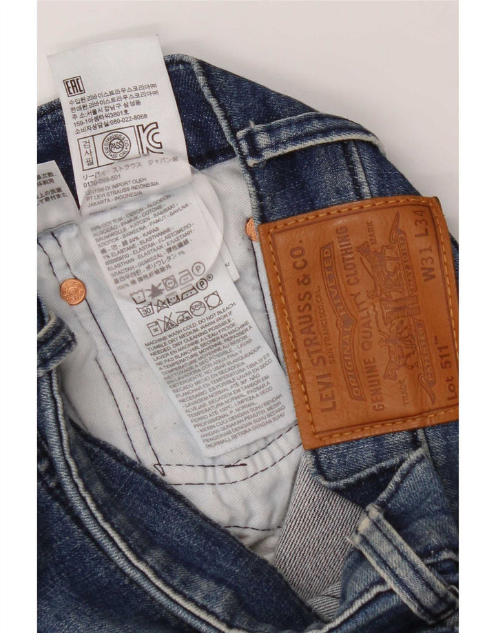Levi's Herren 511 Slim Jeans W31 L34 Blaue Baumwolle
