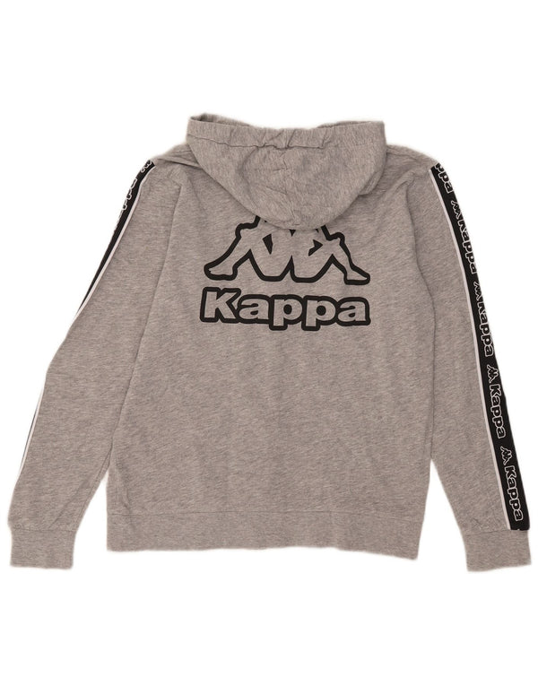 Kappa Damen Tezenis Zip Hoodie Pullover UK 14 Mittelgrau Farbblock