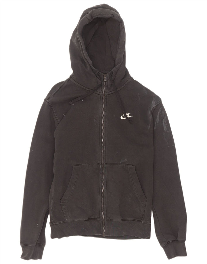Nike Herren-Kapuzenpullover mit Reißverschluss, Größe S, schwarze Baumwolle