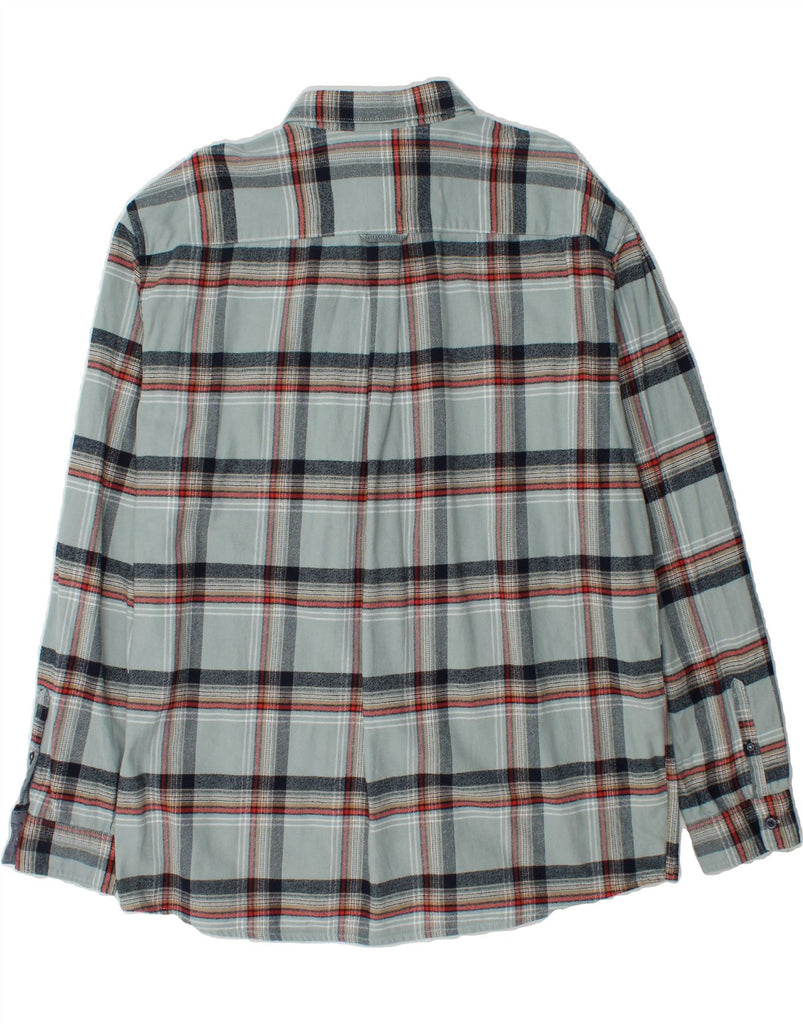 TOM TAILOR Mens Comfort Fit Flannel Shirt 3XL Blue Check Cotton Vintage Tom Tailor and Second-Hand Tom Tailor from Messina Hembry 