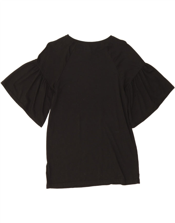 CHAPS Womens Blouse Top UK 10 Small Black Cotton Vintage Chaps and Second-Hand Chaps from Messina Hembry 