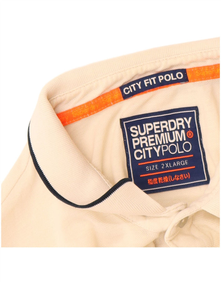 Superdry Herren-Poloshirt 2XL aus weißer Baumwolle