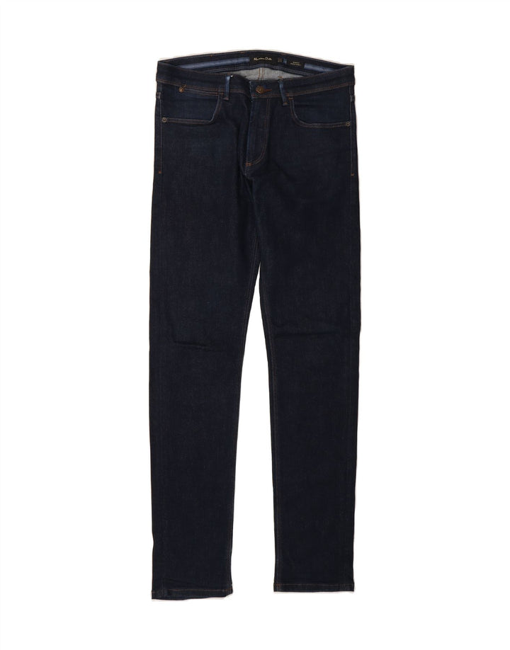 MASSIMO DUTTI Mens Slim Jeans EU 40 Medium W31 L34 Navy Blue Vintage Massimo Dutti and Second-Hand Massimo Dutti from Messina Hembry 