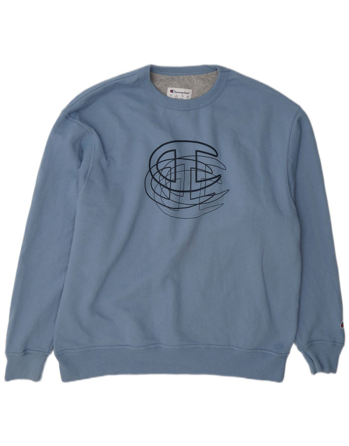 Champion Herren Grafik-Sweatshirt-Pullover XL Blau