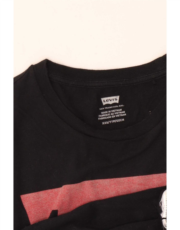Levi's Damen Graphic T-Shirt Top UK 2 2XS Schwarz