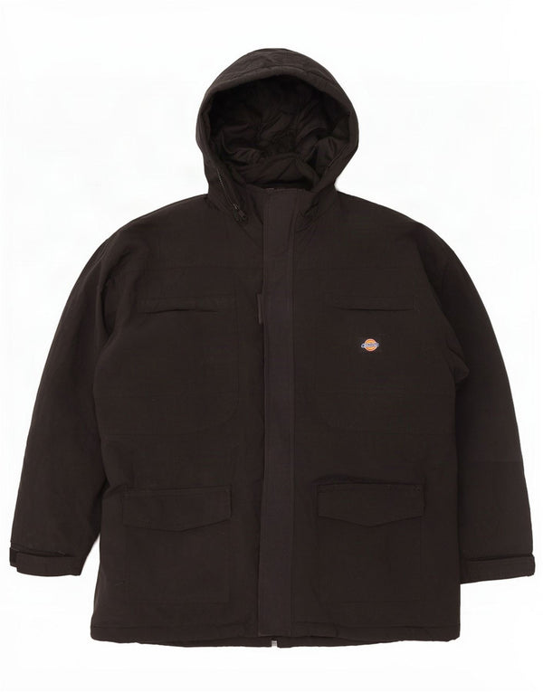 Dickies Jungen-Windbreakerjacke mit Kapuze, 15–16 Jahre, groß, schwarzes Nylon