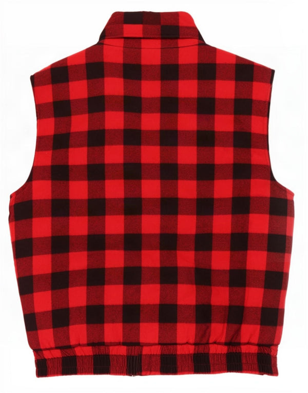 Vintage Herren Gilet UK 42 XL Rot kariert