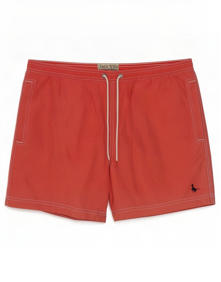 Jack Wills Herren-Badeshorts aus mittelroter Baumwolle