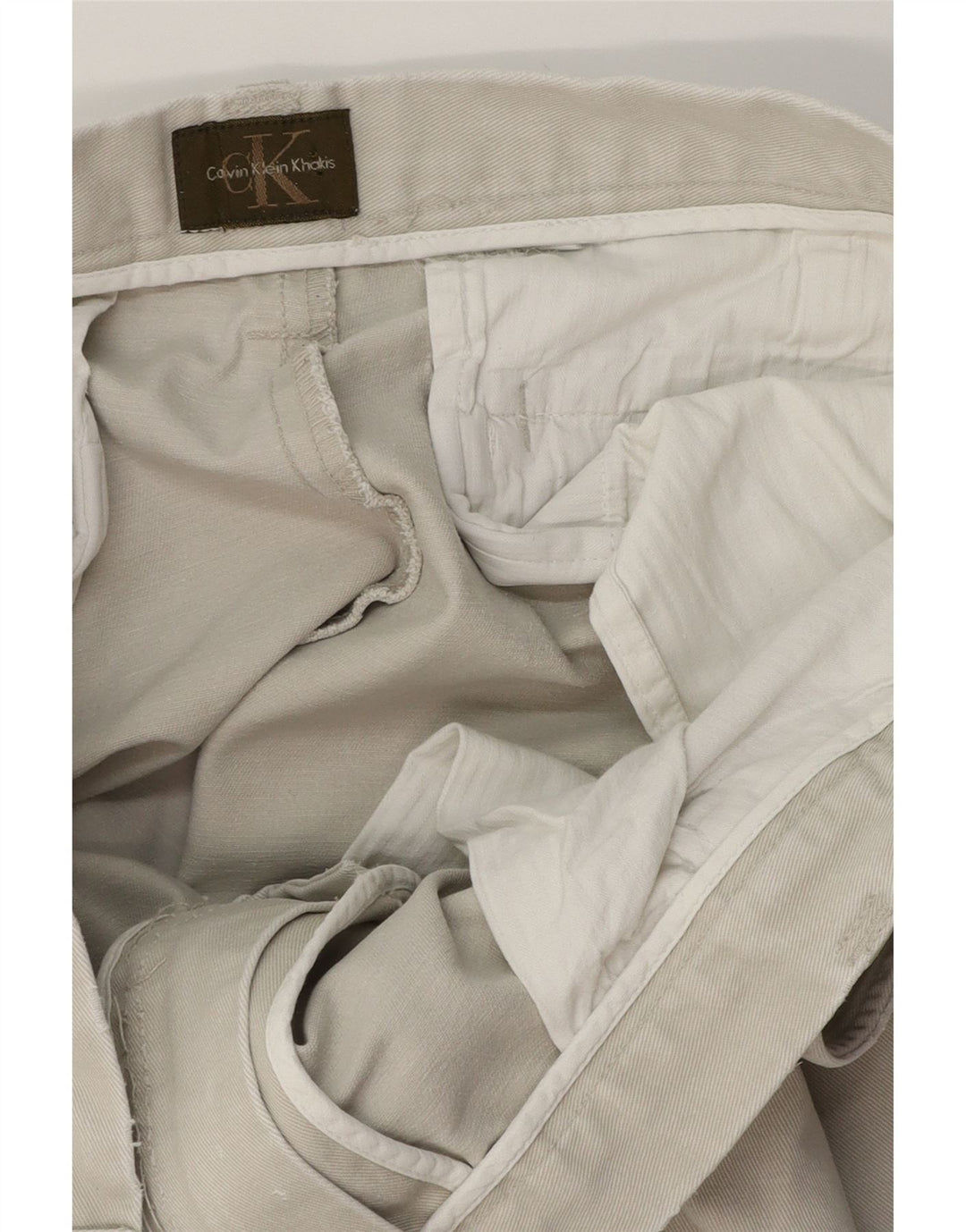 Calvin Klein Herren Bootcut Chino Hose W34 L32 Beige