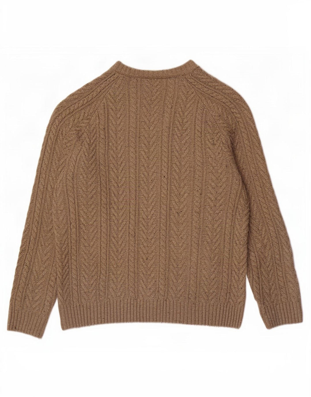 Zara Herren-Pullover mit U-Boot-Ausschnitt, Größe L, Beige