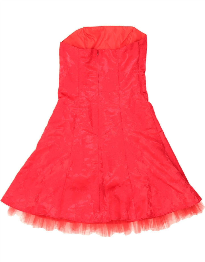 JESSICA MCCLINTOCK Womens Strapless Tutu Dress US 11 Large Red Rayon Vintage Jessica McClintock and Second-Hand Jessica McClintock from Messina Hembry 