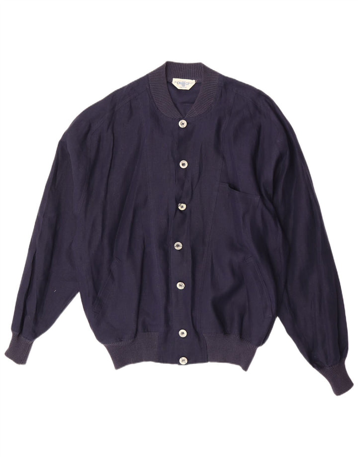 Avon Celli Herren-Bomberjacke mit lockerer Passform, IT 46, Größe S, marineblaues Leinen