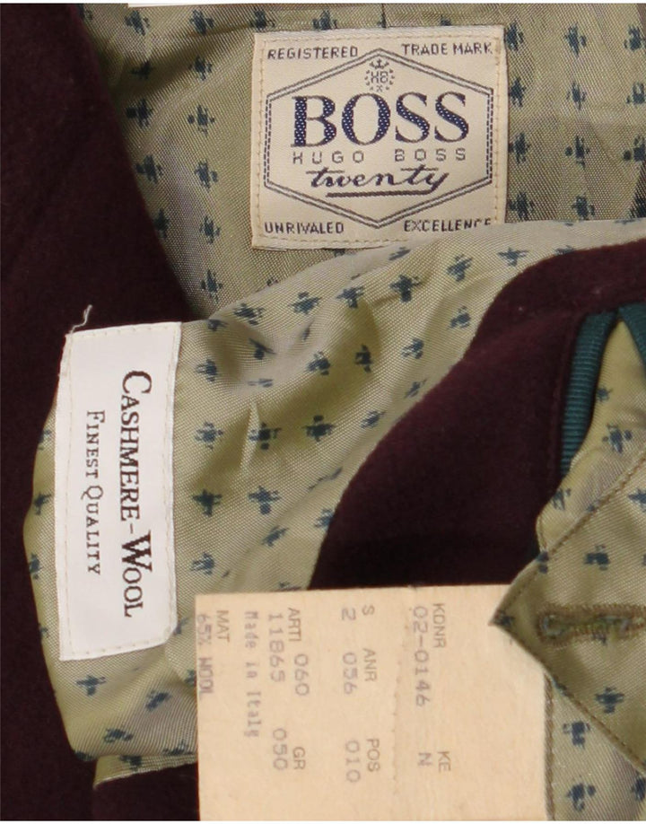 Hugo Boss Herren-Blazer mit 2 Knöpfen, EU 50, groß, Burgunderrot, Kaschmir