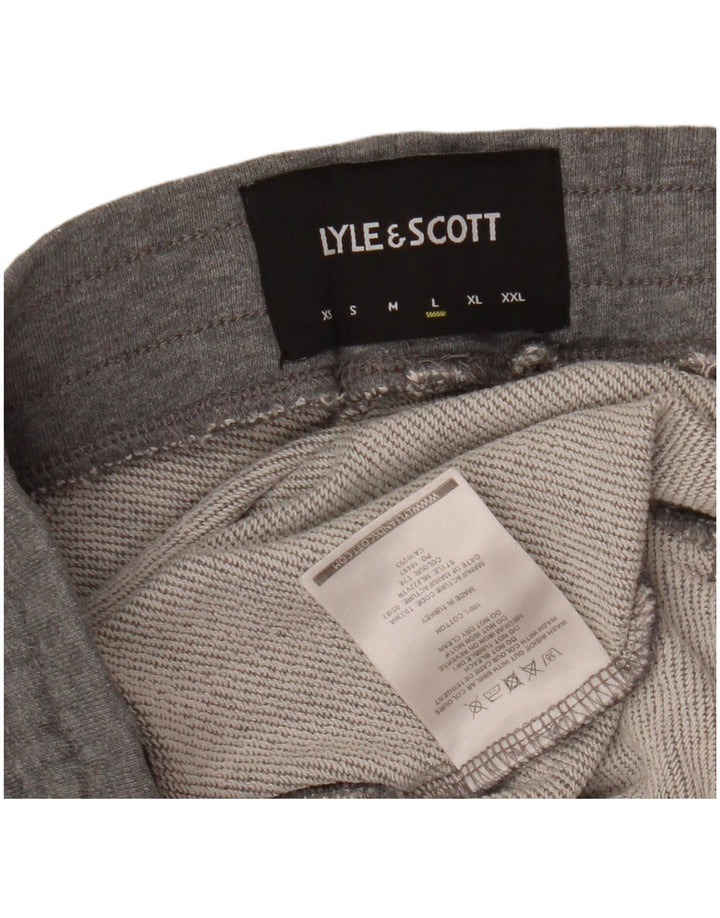 LYLE & SCOTT Herren-Trainingshose, Jogginghose, Größe L, Grau, Baumwolle