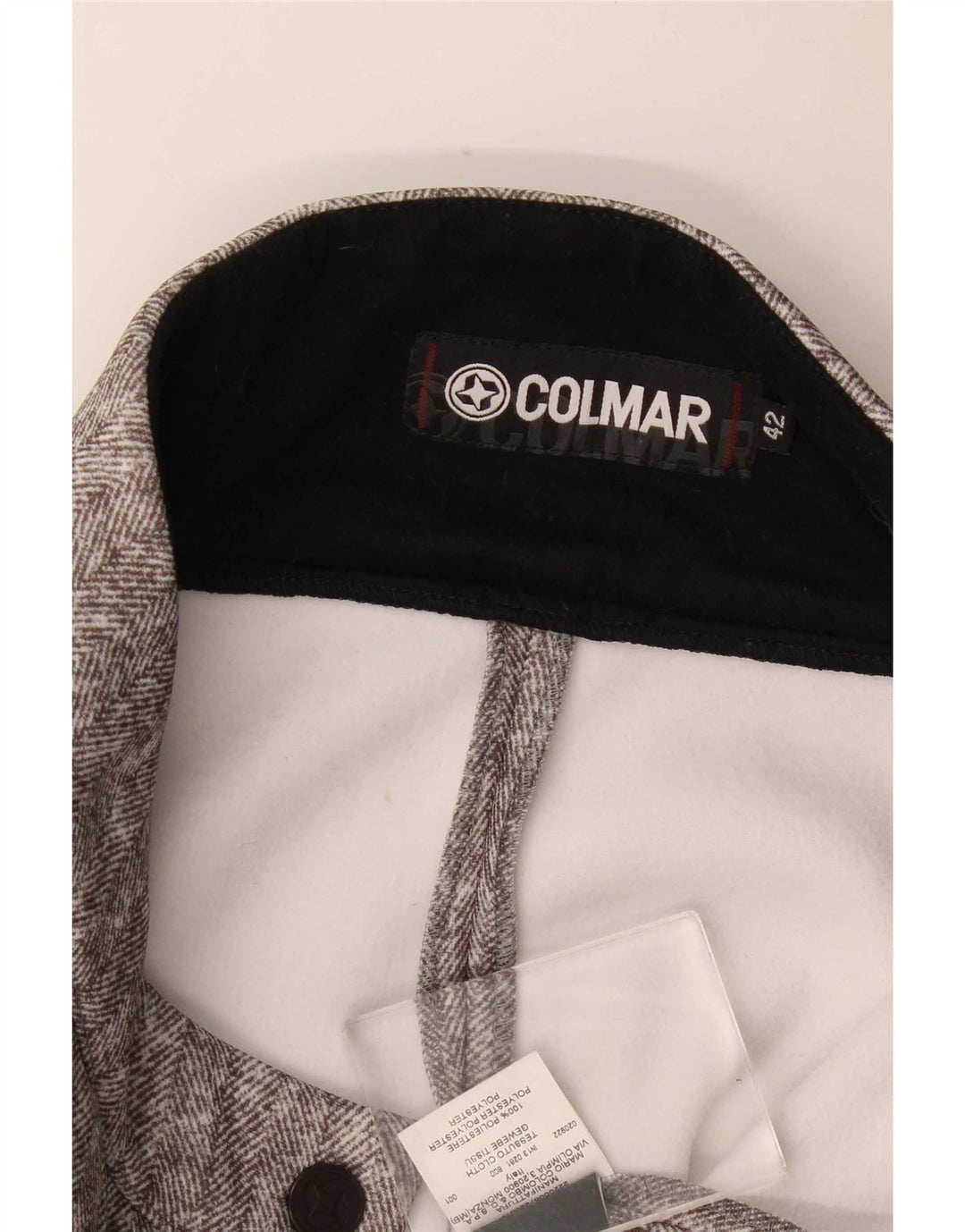 Colmar Damen Steigbügel-Freizeithose IT 42 Medium W30 L30 Graues Fischgrätenmuster