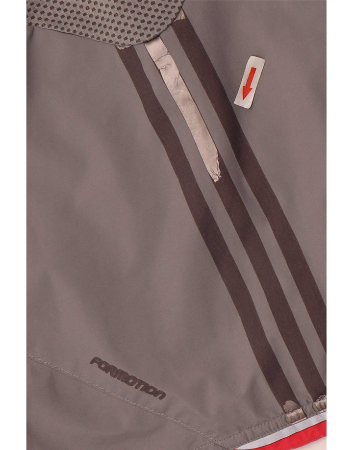 Adidas Damen-Trainingsanzug-Top-Jacke, UK 16, großes graues Colourblock-Polyester
