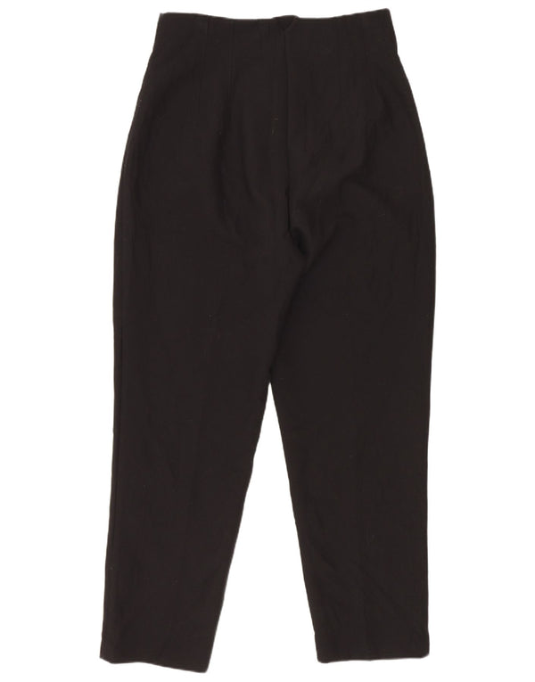 Zara Damen-Anzughose mit hoher Taille, schmal zulaufend, Größe M, W28, L26, Schwarz, Polyester