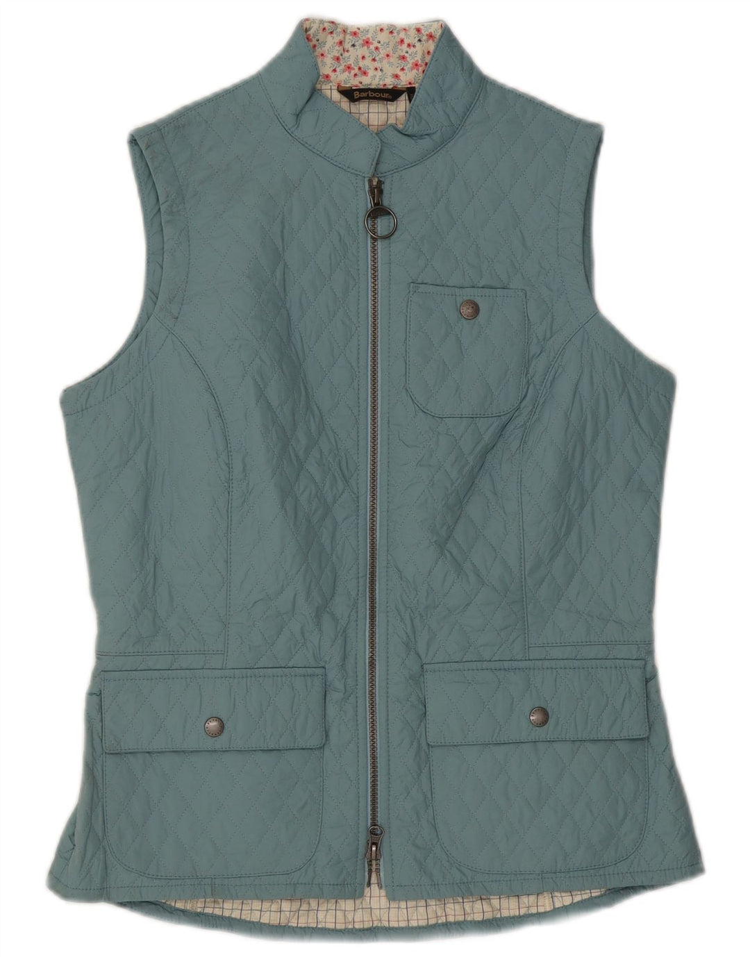 Barbour Damen Steppweste UK 12 Mittelblaues Polyamid
