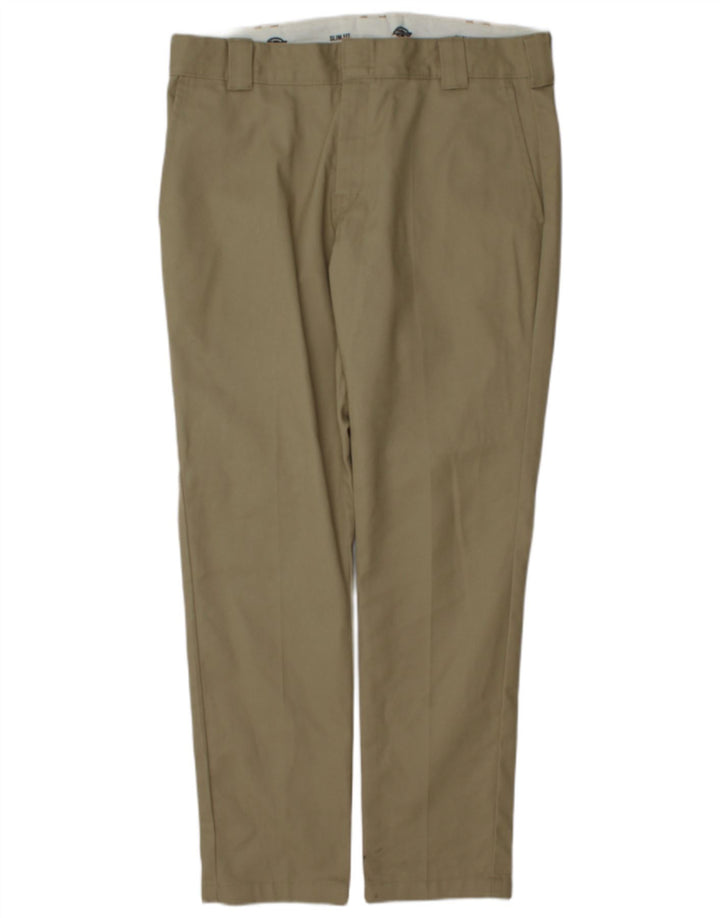 Dickies Herren Slim Fit Chinohose W34 L32 Khaki Polyester