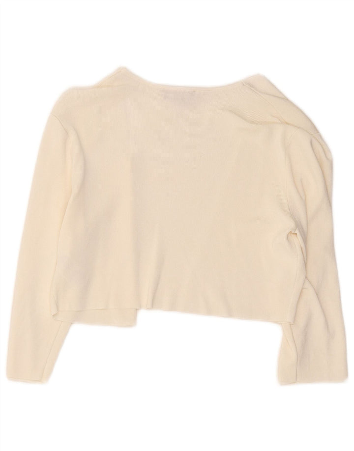 Phase Eight Offener Bolero-Pullover für Damen mit 3/4-Ärmeln, UK 14, Mittel, gebrochenes Weiß