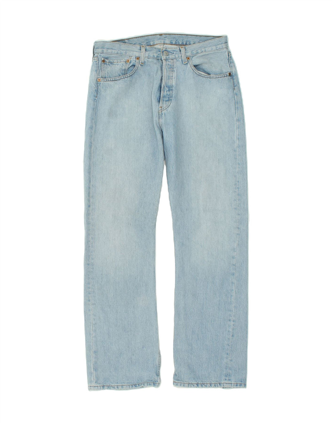 LEVI'S Herren 501 Straight Jeans W32 L32 Blaue Baumwolle