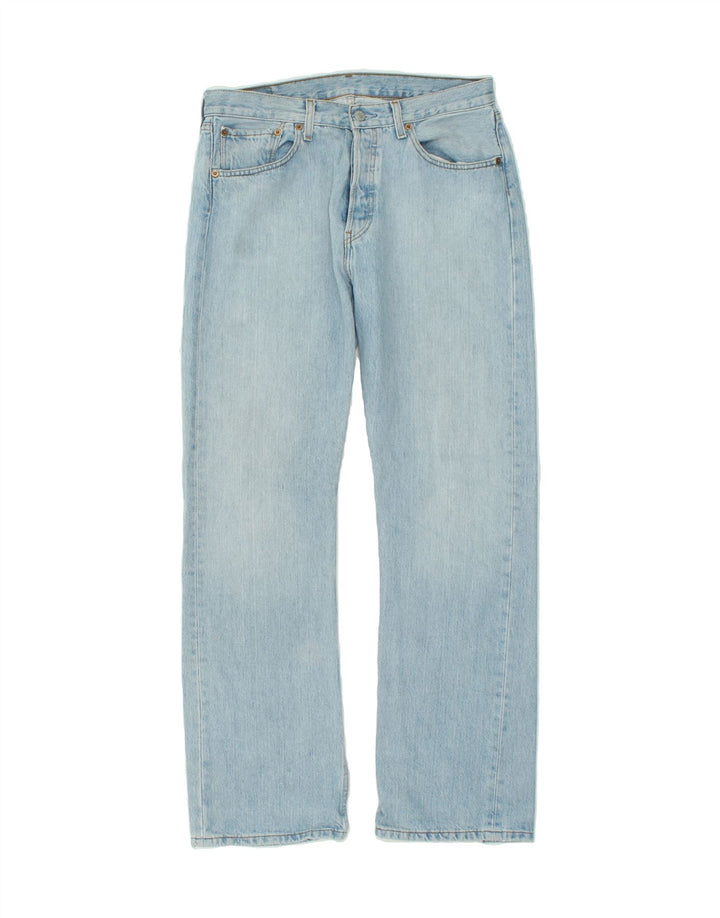 LEVI'S Herren 501 Straight Jeans W32 L32 Blaue Baumwolle
