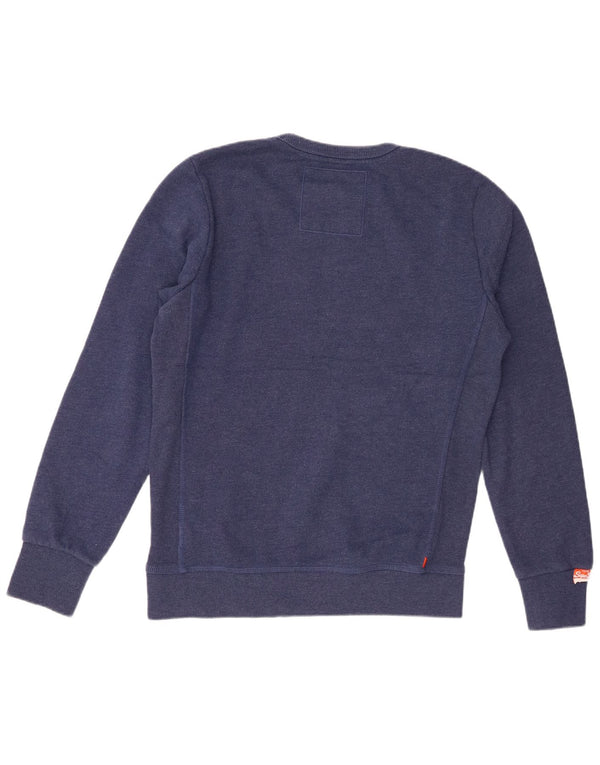 Superdry Mens Sweatshirt Jumper Large Blue Cotton