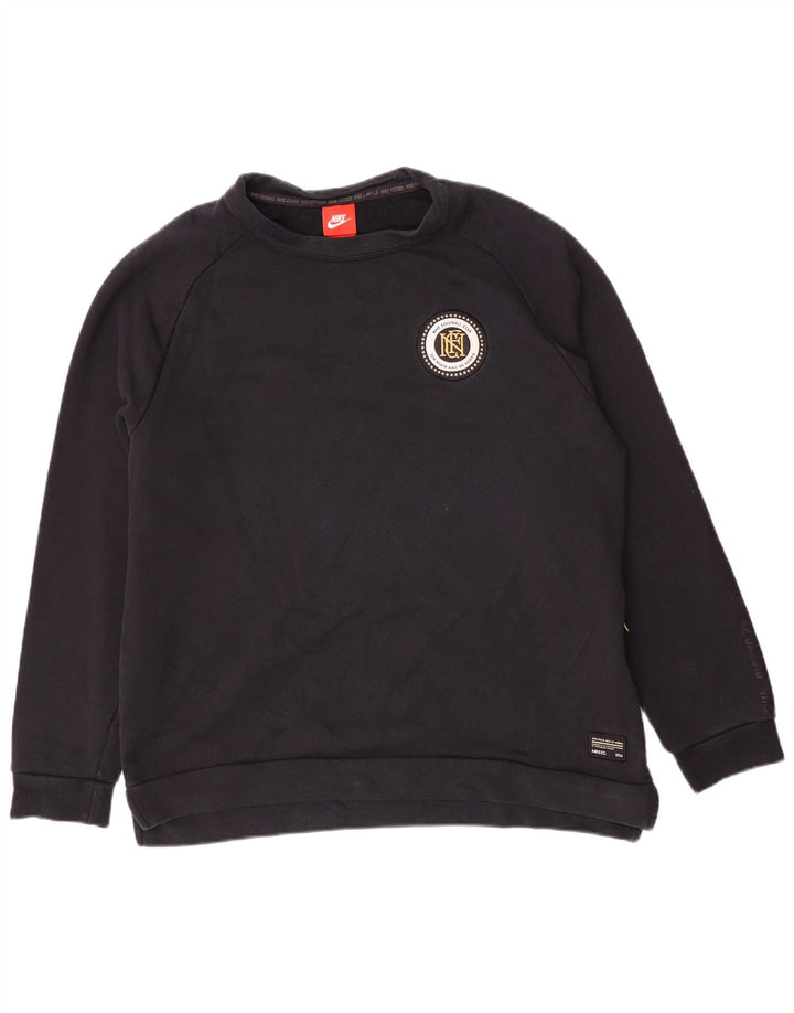 Nike Herren-Sweatshirt mit Grafik, groß, aus schwarzer Baumwolle