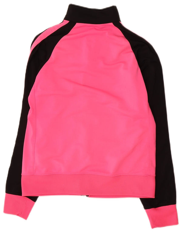 Nike Mädchen-Trainingsanzug-Top-Jacke, 13–14 Jahre, XL, rosafarbenes Farbblock-Polyester