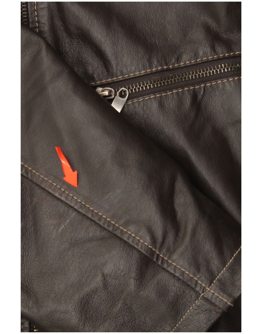 KARTEL Herren Lederjacke UK 38 Mittelbraunes Leder