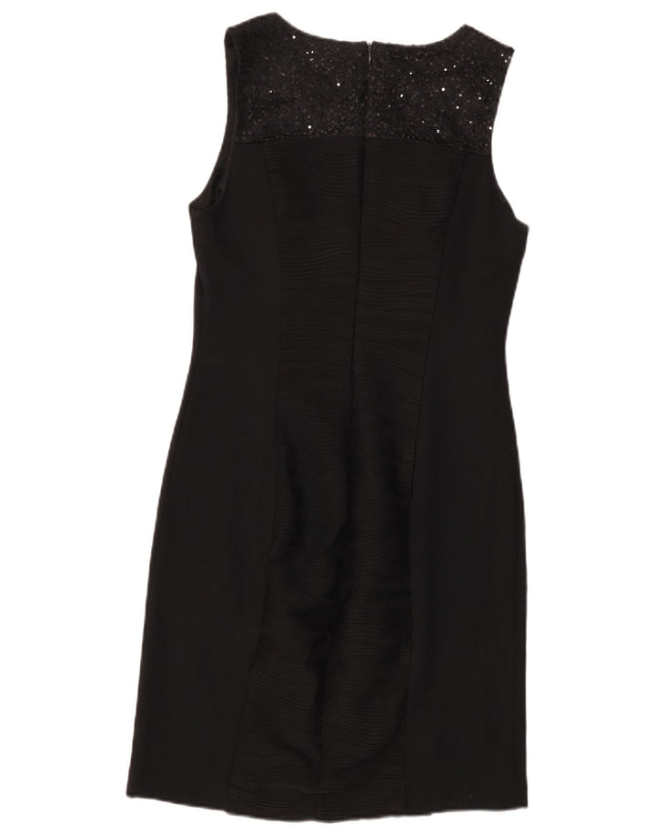 CALVIN KLEIN Damen Ärmelloses Etuikleid US 8 Medium Schwarz
