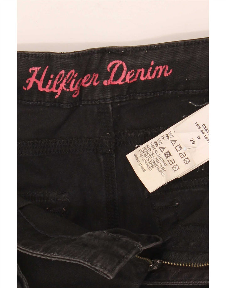 Tommy Hilfiger Damen Pegged Chino Shorts W29 Mittelschwarze Baumwolle