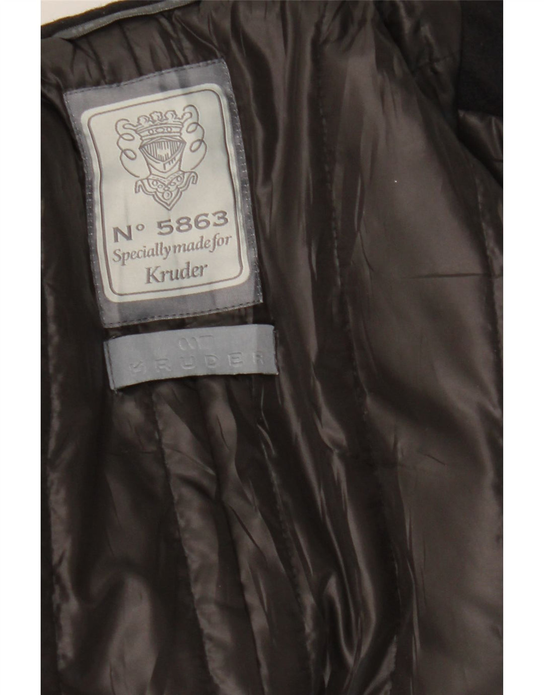 Kruder Herren Pea Coat UK 40 Große schwarze Wolle