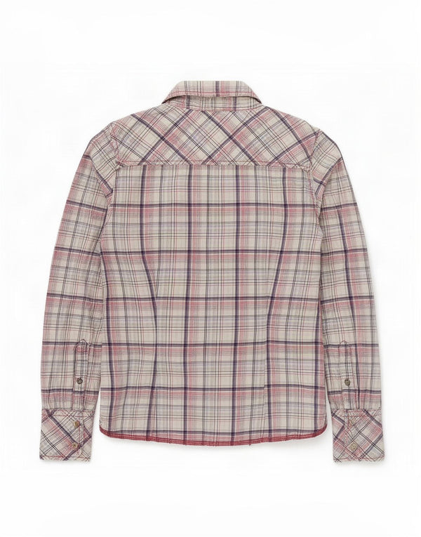 Tommy Hilfiger Damen-Hemd für formelle Anlässe, UK 10, Größe S, weiß, kariert, Baumwolle